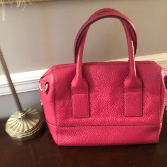 Kate Spade Dark Pink Leather Handbag with Tassel Zipper - Picture 6 of 10